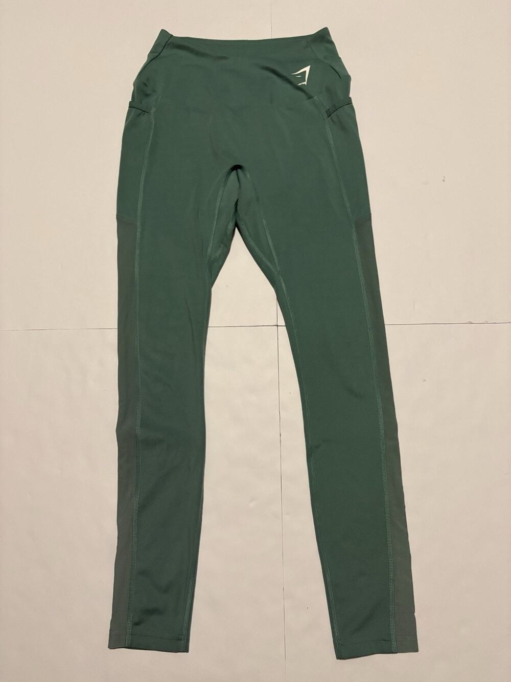 Gymshark Women’s High Waisted Pocket Leggings Green Size Small Yoga Pants